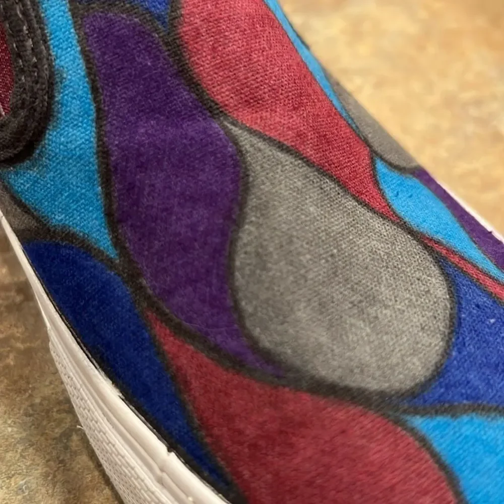 Upcycled Colorful Canvas Shoes 8.5